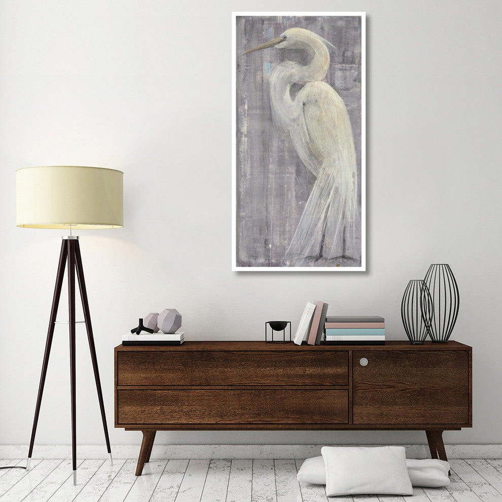 "Coastal Egret II" Digital Paper Print by Albena Hristova, 32"x62"
