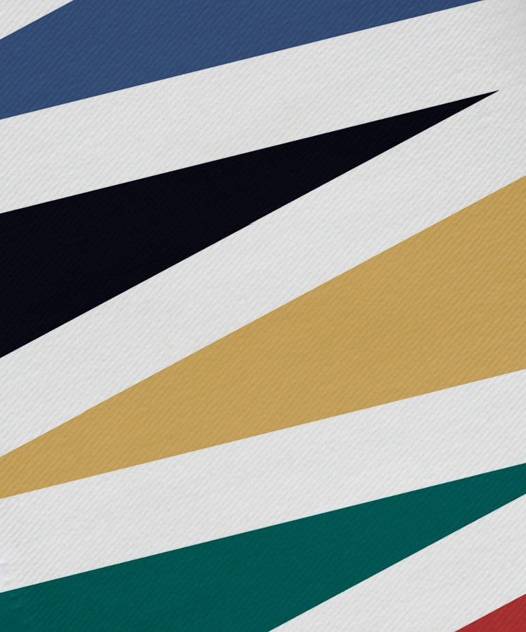 Backgammon, Geometric Print Napkin, Navy Blue, Set of 4