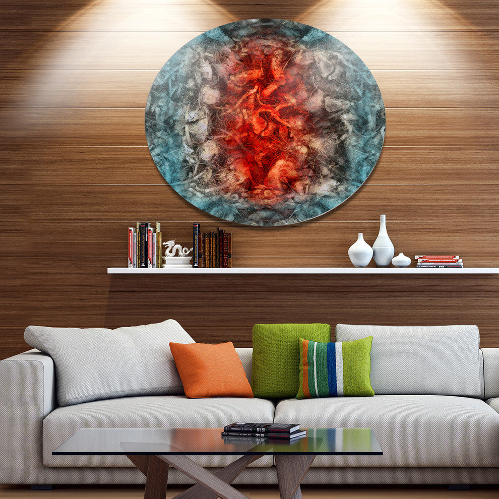 Abstract Floral Texture Design, Abstract Round Wall Art, 11"