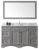 Talisa 60" Single  Sink Grey  Vanity Grey with Brushed Nickel Faucet and Mirror