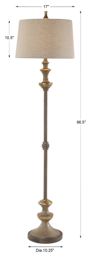 Uttermost Vetralla Silver Bronze Floor Lamp