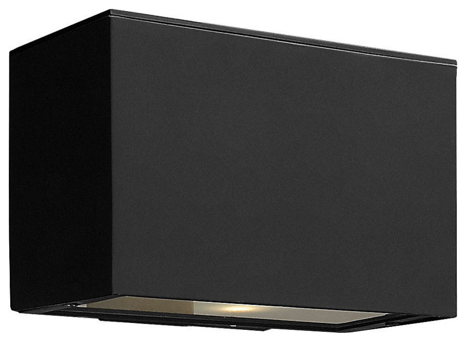 Hinkley Atlantis Outdoor Small Down Light Wall Mount Lantern, Satin Black