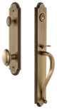 Arc 1-Piece Dummy Handleset, S Grip and Eden Prairie Knob, Vintage Brass, 848563