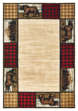 Oriental Weavers Woodlands Ivory/Multi Southwest/Lodge Indoor Area Rug 6'7"X9'2"
