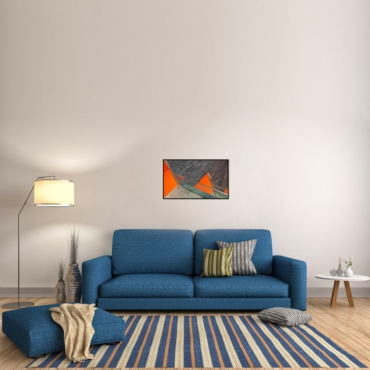 "Repeat The Orange" Framed Canvas Giclee by Jeroen Van De, 31x18"