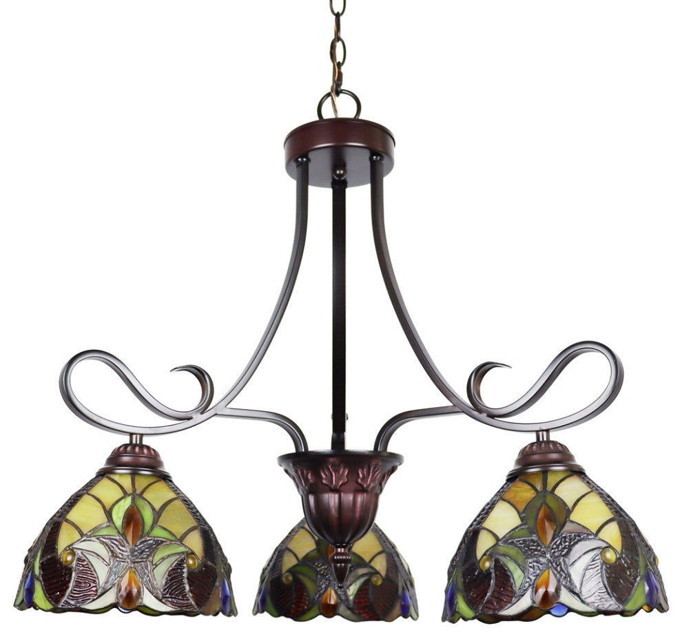 CHLOE Lighting CH38632AV25-DD3 ADIA Dark Bronze 3 Light Mini Chandelier