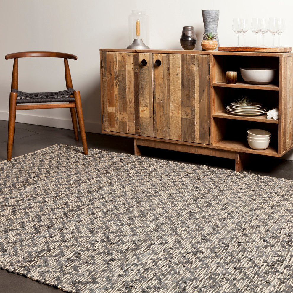 Jazz Contemporary Area Rug, Tan and Gray, 5'x7'6" Rectangle