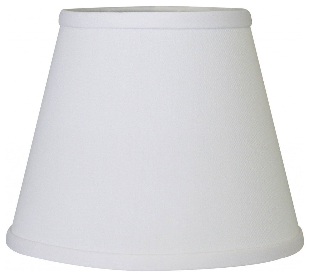 8" White Hardback Empire No Slub Lampshade