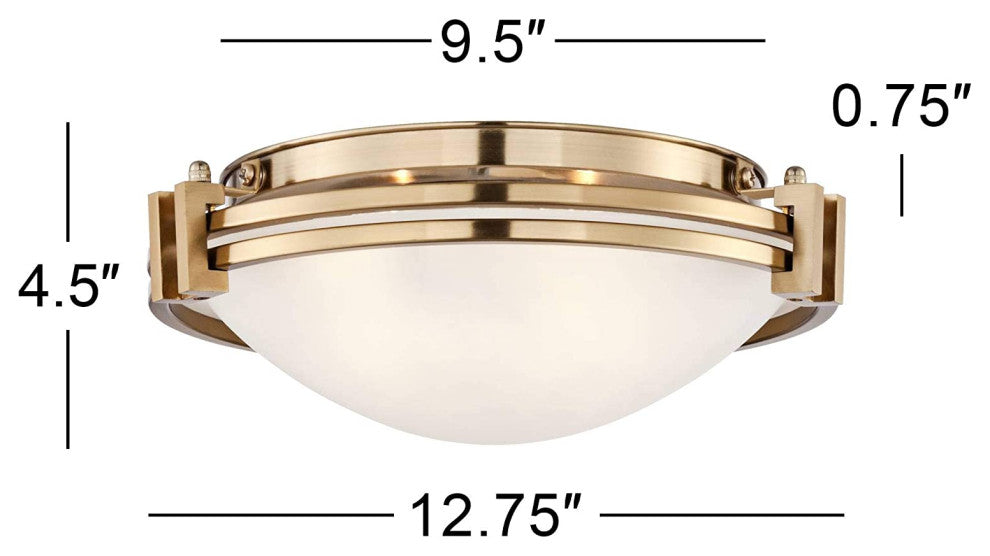 Mid Century Modern Close to Ceiling Light Flush Mount Fixture Glass Ceiling Lamp