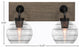 Oxbridge, Bath Bar, Matte Black & Painted Distressed Metal, 6" Clear Ribbed