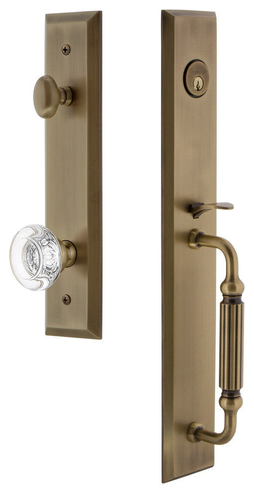 Fifth Avenue 1-Piece Dummy Handleset, F Grip and Bordeaux Knob, 849341