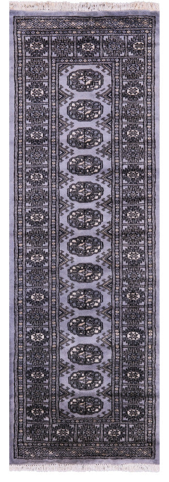 Runner Hand-Knotted Silky Bokhara Wool Rug 2' 2" X 6' 4" - Q13836