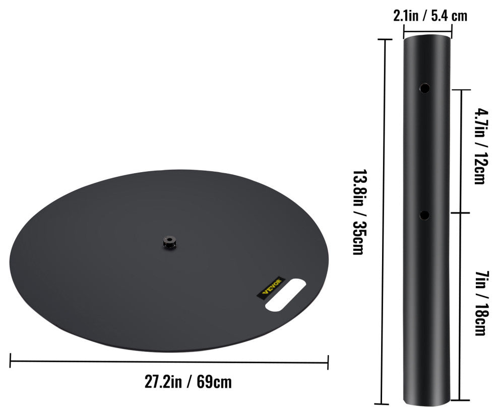 Vevor 27" Round Umbrella Base 39lbs Umbrella''s Holder Stand