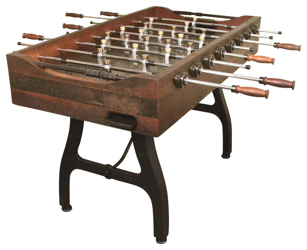 Foosball Game Table, Reclaimed Hardwood