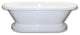 Acrylic Double Ended Pedestal Bathtub 60" X 30" With No Faucet Drillings