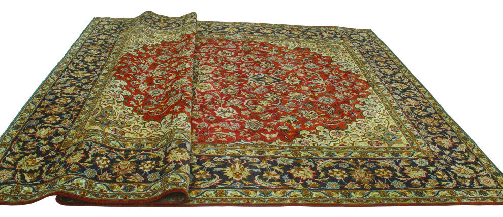 Fine Vintage Distressed Annabell Rust/Navy Rug, 10'10x16'5