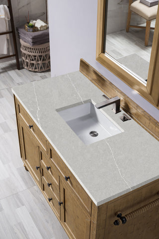 Copper Cove 48" Vanity, Driftwood Patina, Eternal Serena Quartz Top