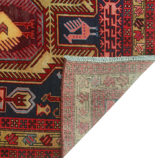 Fine Vintage Distressed Roy Navy/Rust Runner, 3'8x10'9