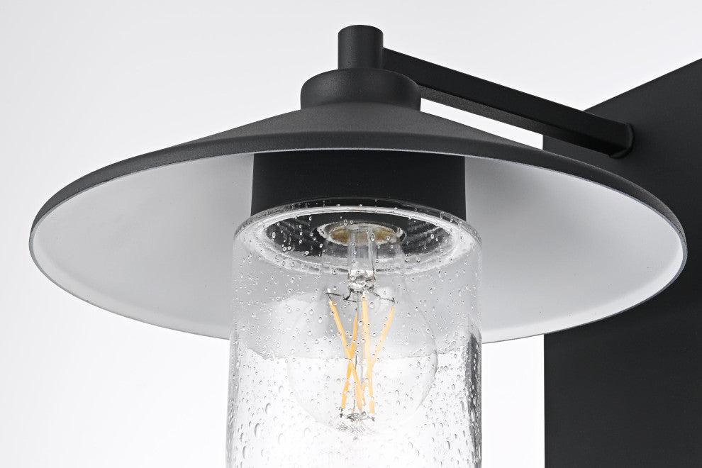 Home Living 10" Outdoor Wall Sconce, Black