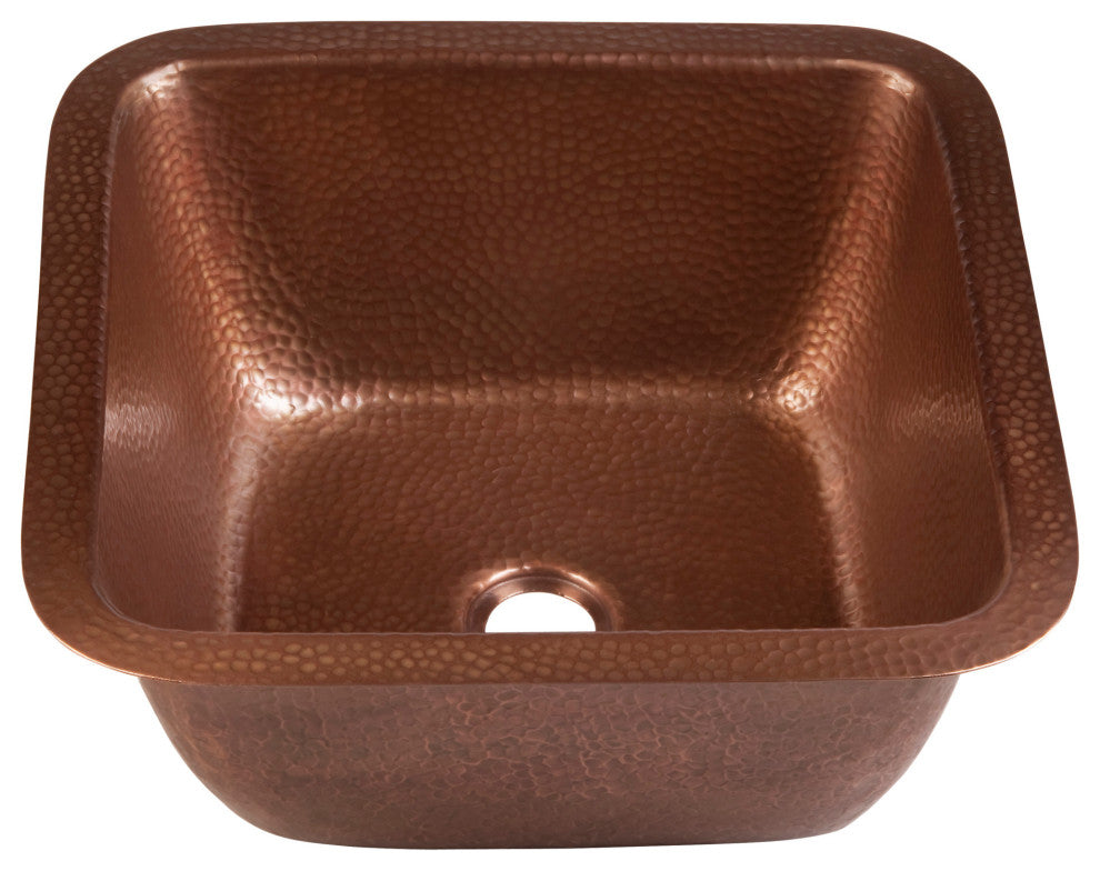 Thompson Traders 1SAC Tamayo 15-3/8" Undermount Hammered Copper - Antique