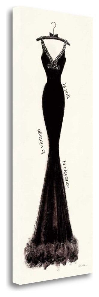 "Couture Noir Original I" By Emily Adams, Giclee Print on Gallery Wrap Canvas
