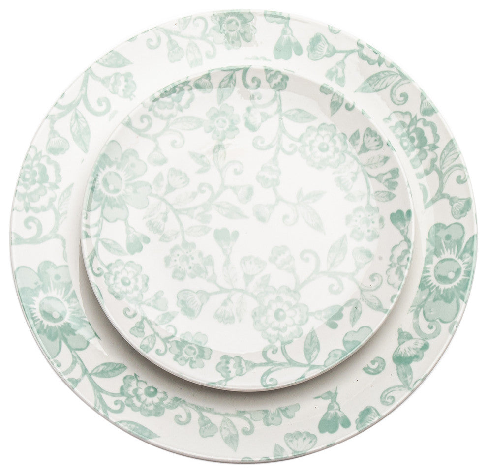 Claro Dusty Floral Salad Plate Set of 4