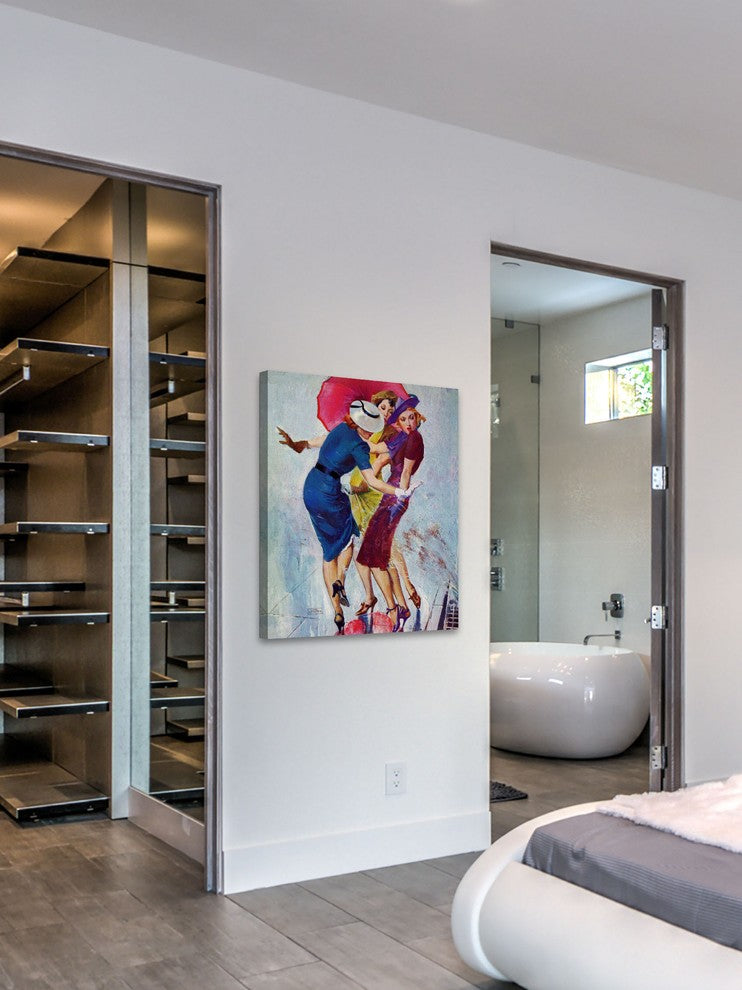 "Splashed" Painting Print on Wrapped Canvas