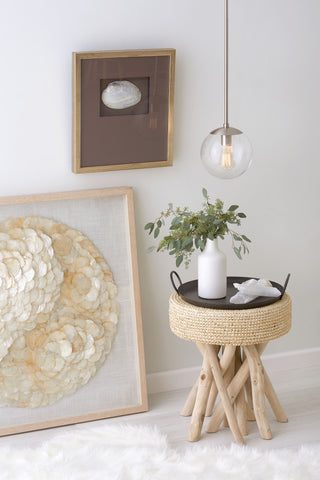 Hinkley Warby 9.5" Small Pendant Light, Aged Zinc + Clear Glass