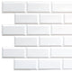 White Bricks 3D Wall Panels, Set of 5, Covers 25 Sq Ft