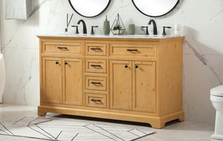 Home Living 21.5" Transitional Natural Wood-Light Bathroom Vanity