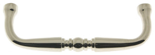 Genuine Solid Brass 3-1/2" c/c Colonial Pull, Bright Nickel