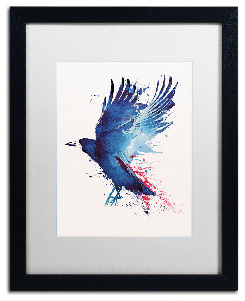 Robert Farkas 'Bloody Crow' Matted Framed Art