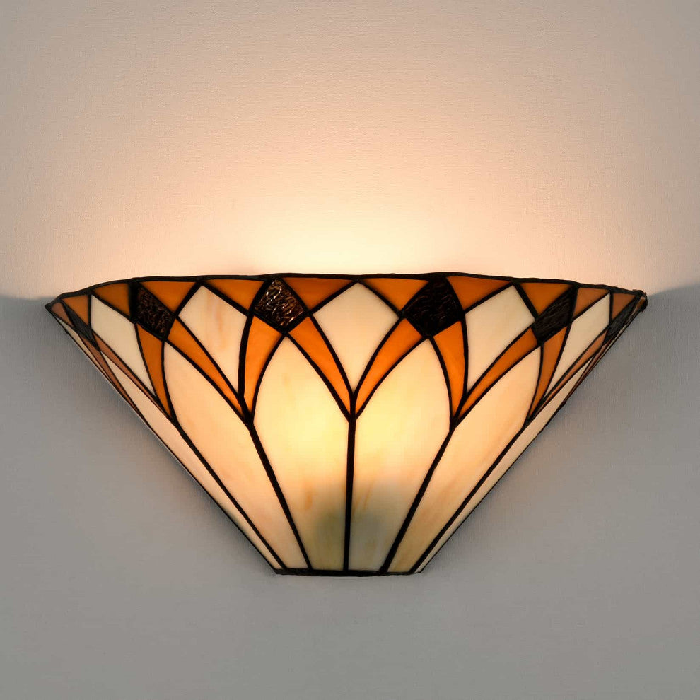Tiffany Wall Sconce Light With Stained Glass