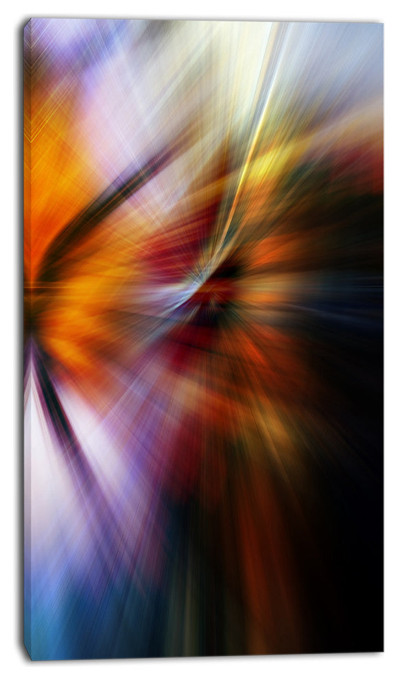 "Red Orange Fusion of Hues" Abstract Digital Art Canvas Print