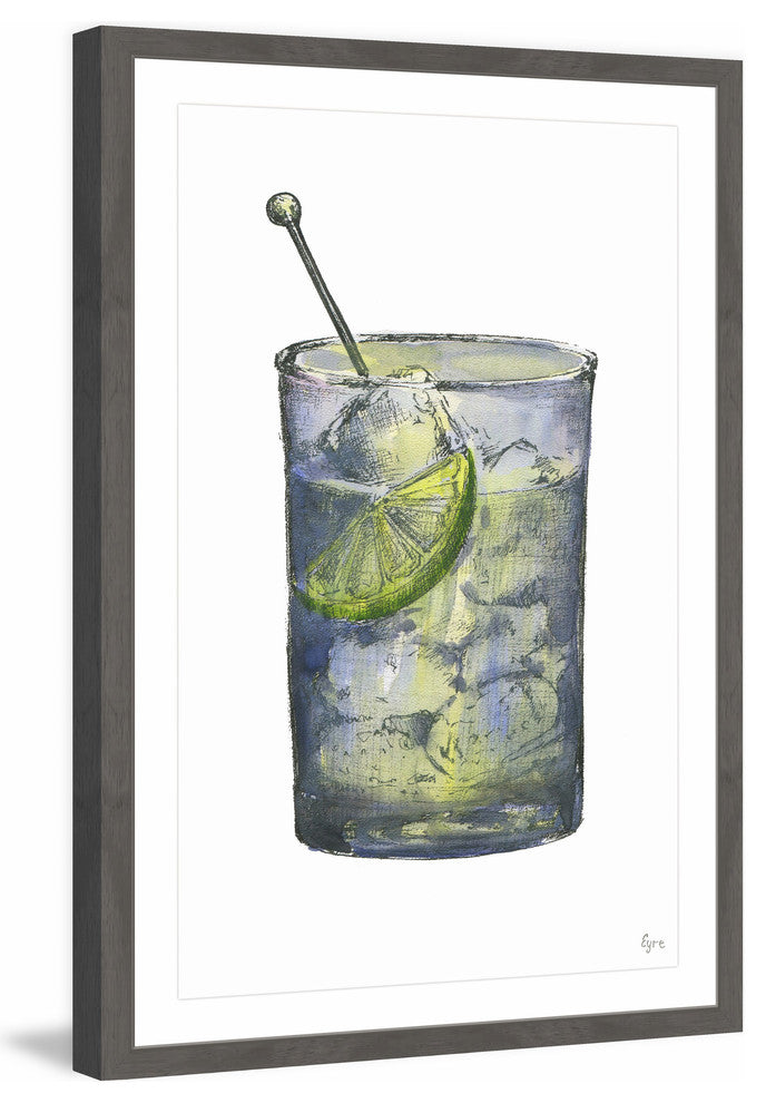 "Lime Sensation" Framed Painting Print, 12"x18"