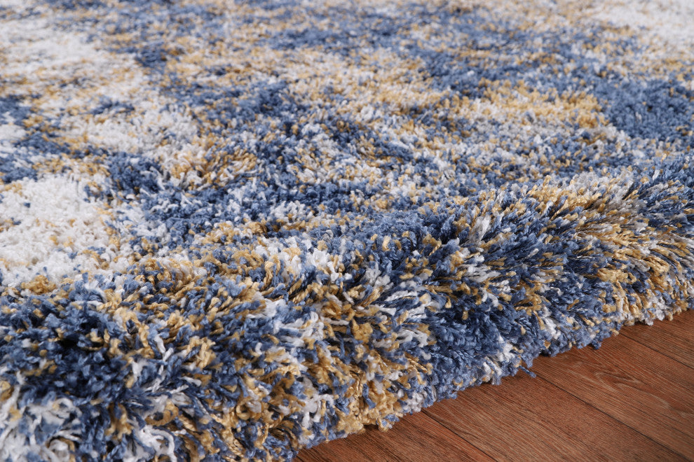 Noori Rug Shag Ridley Blue/Gold Runner