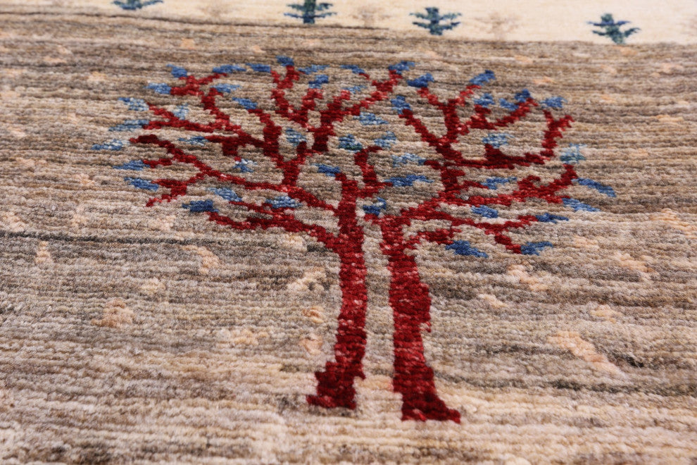 8' 2" X 9' 9" Hand Knotted Persian Gabbeh Tribal Wool Rug Q8105
