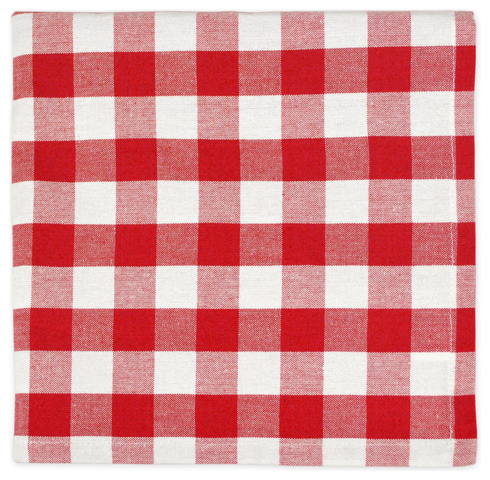 Red/White Check Napkin Set/6