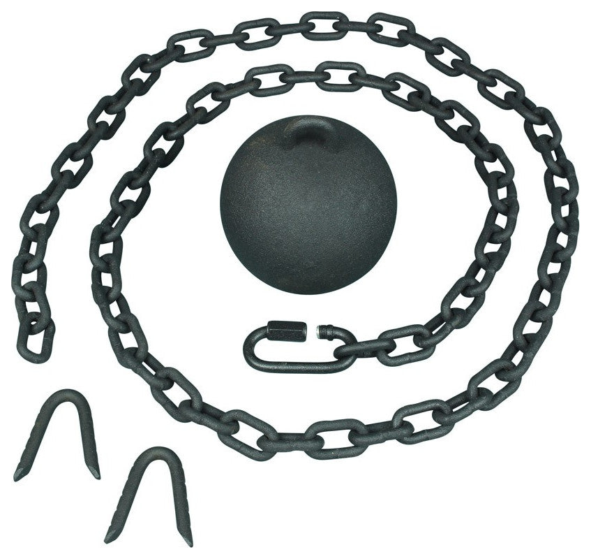 Cast Iron Cannonball Weight Gate Closer Latch Colonial Design and 5 Feet Chain