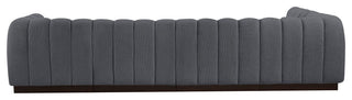 Quinn Chenille Upholstered 5-Piece L-Shaped Modular Sectional, Grey