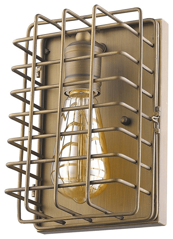 Light Gold Cage Wall Sconce