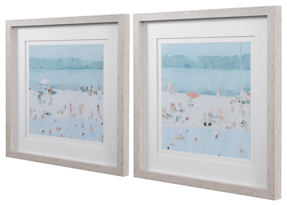 Uttermost Sea Glass Sandbar Framed Prints, 2-Piece Set