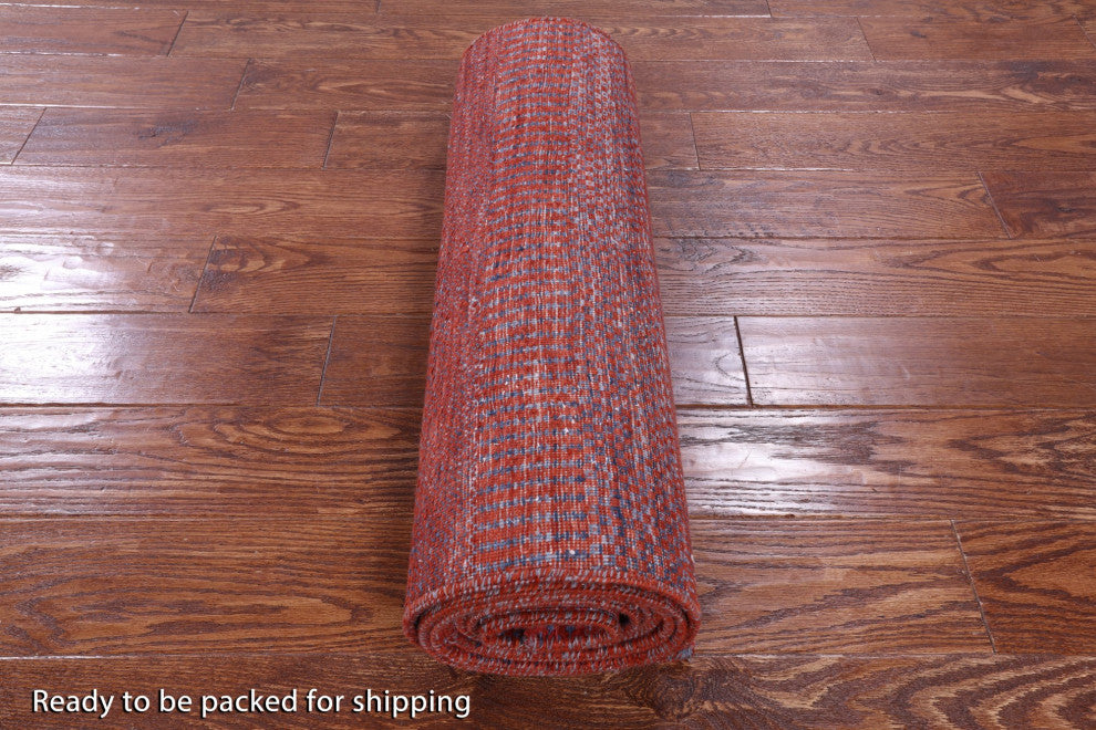 Runner Savannah Grass Hand-Knotted Wool and Silk Rug 2' 5" X 10' 1" Q11950