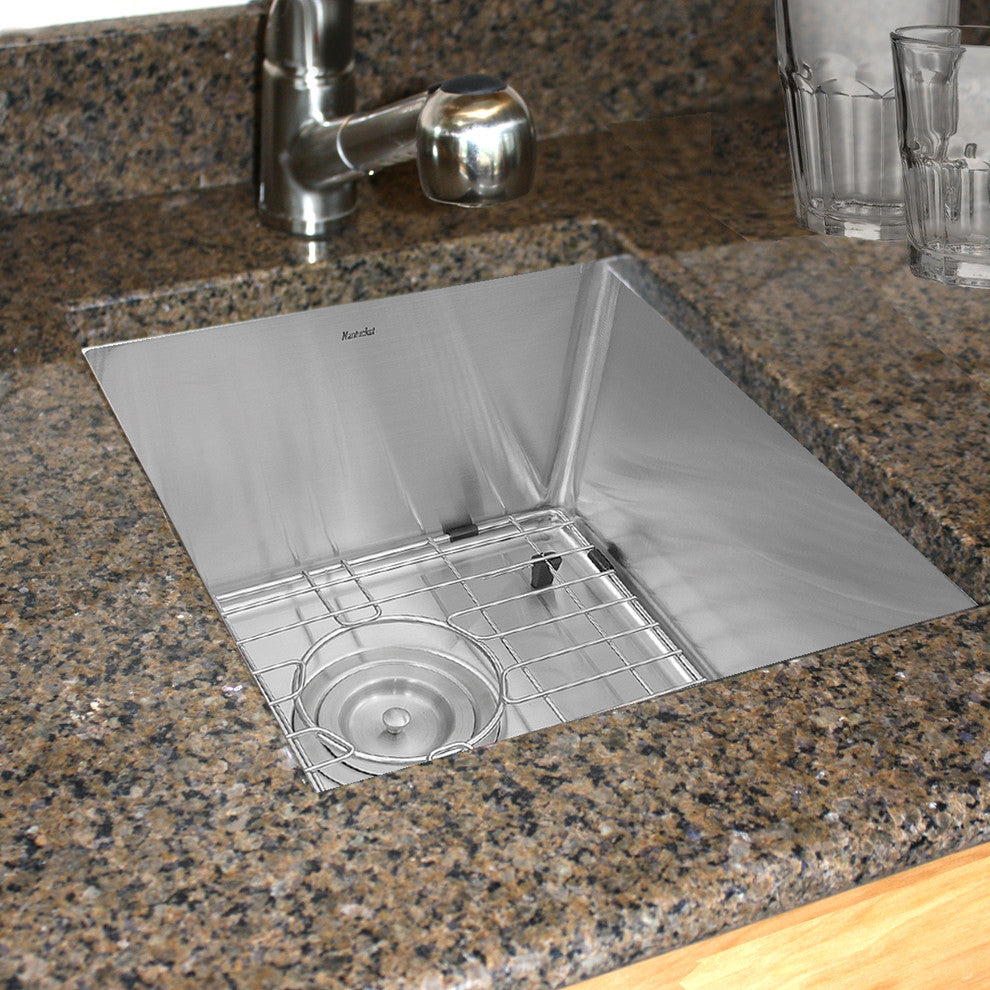 Nantucket Sinks SR1815 Rectangle Small Radius Stainless Steel Bar Sink