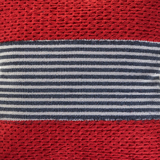 Red Nautical Striped Throw Pillow