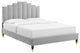 Elise Queen Performance Velvet Platform Bed MOD-6691-LGR
