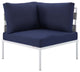 Harmony Sunbrella Outdoor Patio Aluminum Corner Chair