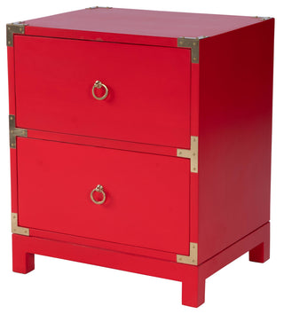 Butler Ardennes Red Campaign Chairside Chest