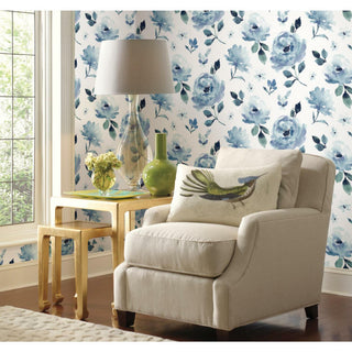 Watercolor Blooms Peel and Stick Wallpaper