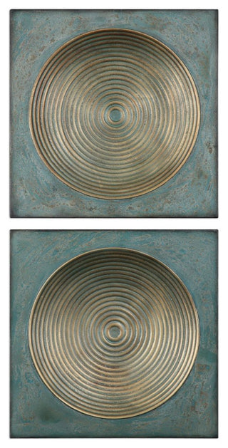 Uttermost Sybil Antique Gold Squares Set of 2